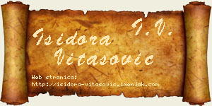 Isidora Vitasović vizit kartica